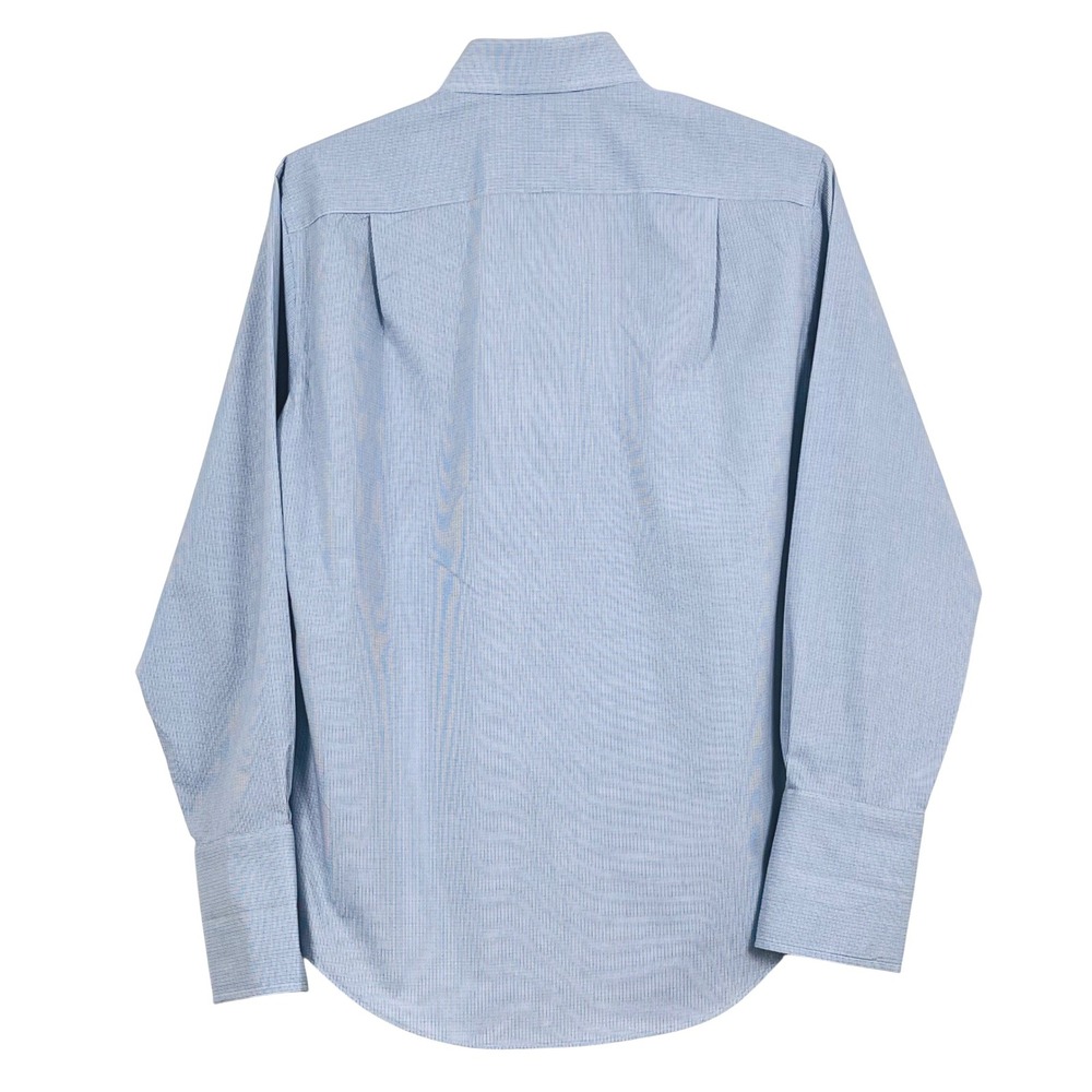 Jos A Bank Executive Collection Dress Shirt 16-34 Blue Micro Check French Cuffs - Picture 4 of 8
